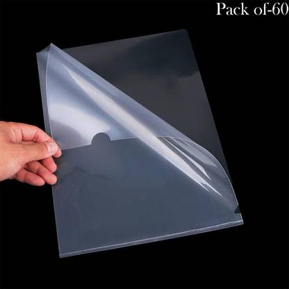 SB GRAND Plastic Transparent L Folder A4 Size Clear Document Holder Paper