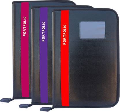 Kopila PU Leather 20 Leefs Office Document,certificate,Confrence,Zipper File Folder