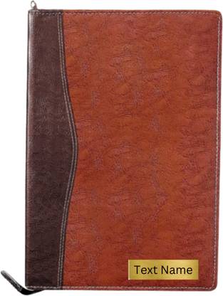 Printdoot.com Leather file folder personalized Engraved leatherette file folder with Name for documents/certificates and interview a best gift for youngester/college going and useful for conference and Meetings 20101