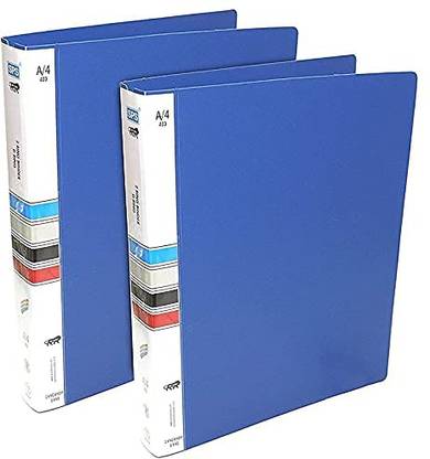 RKY Plastic 8 Blue 2D Ring Binder Plastic Box File A4 Size Office document And Certificate