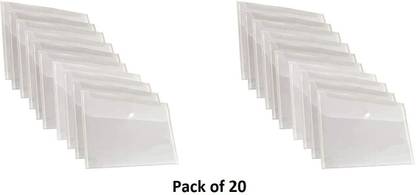 CAMPIO Plastic Envelope Holder Storage, Clear Plastic Container for Papers - Pack of 20