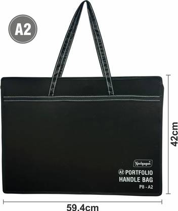 NEELGAGAN Portfolio Handle Bag A2 Size Document Bag Handbag Briefcase for Carrying Paper Files