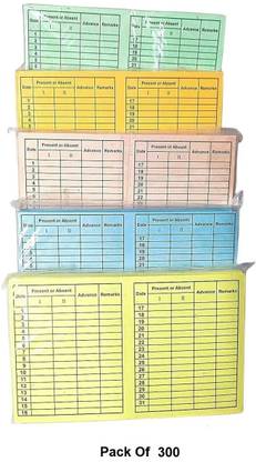 NSSP Paper Attendance Card for Daily Payroll