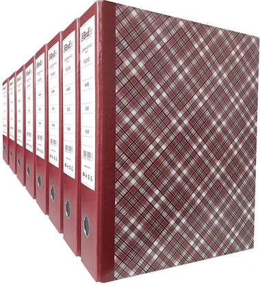 bindex CARDBOARD Office Lever Arch Binder Box File (Maroon) Checks Style Documentation File | Folder Cover File | Box Binder Office File | Portfolio File | Envelope File FILE FOLDER