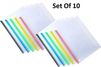 CAMPIO Plastic Transparent Stick File Folder/ Strip File for A4 Paper