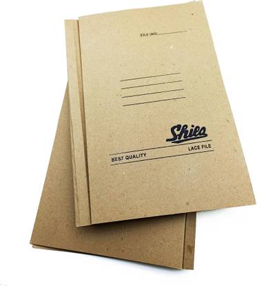 CRAFTWAFT Shila Hard Board Brown Lace File for Documents, Papers, Certificate etc Document Punch File, Lace Folder, Thread Folder