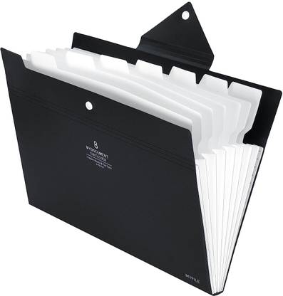 STORITE Polypropylene A4/Letter Size Expanding Organizer (32 * 23cm) 8 Pocket File Folder Document Holder for School & Office