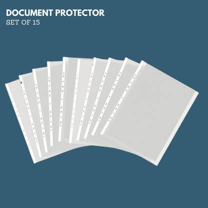 Lonaar Plastic Document Protector With 11 Hole Punched Ring File