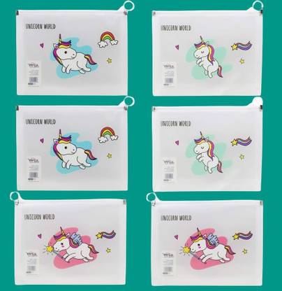 PARIVRIT Silicone Unicorn Design File Folder Of Random Design