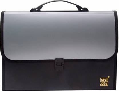 Skrill Plastic 13 Pockets Expanding File Folder for Documents, Certificates, A4/Foolscap/Legal Size File Organizer with Carry Handle