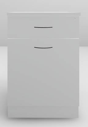 FIGO Pedestal Storage Unit with 2 Drawers with beautiful stainless steel handles Engineered Wood Vertical Filing Cabinet