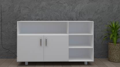 The Sky Modern 2 Door File Cabinet with Storage Shelf Engineered Wood Lateral Filing Cabinet