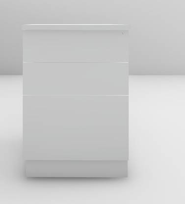 FIGO Beauty Pedestal Storage Unit with 3 Drawers with handless Engineered Wood Vertical Filing Cabinet