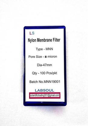 LABSOUL Nylon Membrane Filter Paper - 47 mm Diameter, 8 um Pore Size, Pack of 100 Filter Paper