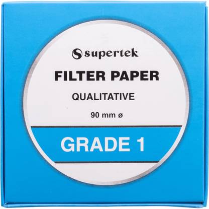 Supertek Filter Paper 90mm Grade 1 Qualitative Round Sheets Filter Paper