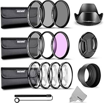 Neewer 58MM Complete Lens Filter and Accessory Kit: 58MM Filters(UV/CPL/FLD) Close-up Filter