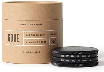 Gobe 58mm UV + Circular Polarizing (CPL) Lens Filter Kit (2Peak) Polarizing Filter (CPL)