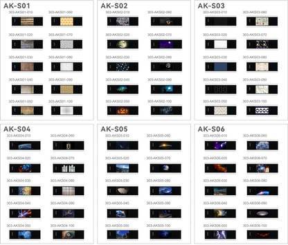 GODOX AK-S Full Slide Set Transparencies for AK-R21 Camera Flash Projector Star Effects Filter