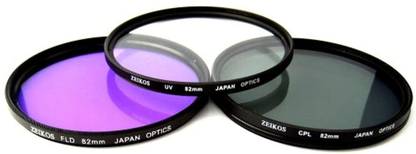 Zeikos ZE-FLK82 82mm Multi-Coated 3 Piece Filter Kit (UV-CPL-FLD) UV Filter