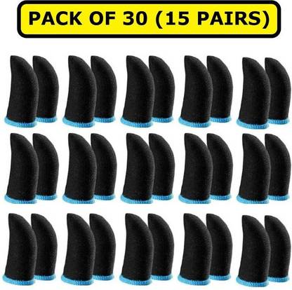 KeepMeSafe Mobile Gaming Finger Sleeves for Extra Grip (Slip Proof and Sweat Proof) 15 Pairs Finger Sleeve