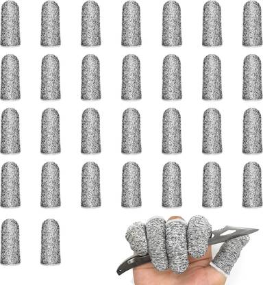 Zomei Cut Resistant Finger Cots Silver Reusable Protector Finger Sleeve