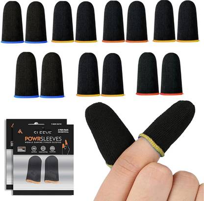 GamersGrip 7-Pair Cotton Finger Sleeves for PUBG/COD (14pc) | Non-Slip | Gaming Comfort Finger Sleeve