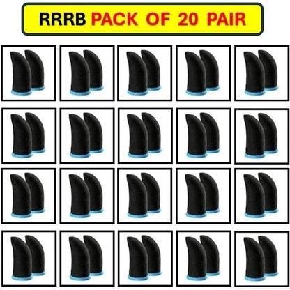 RRRB (20 Pair) Thumb & Finger Sleeve for Mobile Gaming with Super Conductive Finger Sleeve