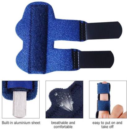 Digital Shoppy Aluminium Finger Splint Fracture Corrector With Adjustable Tape Bandage-1PC Finger Sleeve
