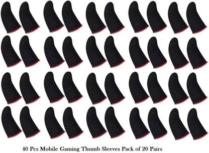 YSTIFYRA Mobile Finger PubG Sleeve Press Trigger Game Controller, 40 PCS RED Finger Sleeve