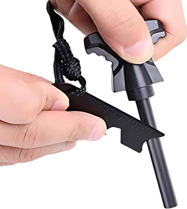 Vedara ®Outdoor Camping Survival Magnesium Flint Fire Starter Lighter Magnesium Fire Starter Striker Included