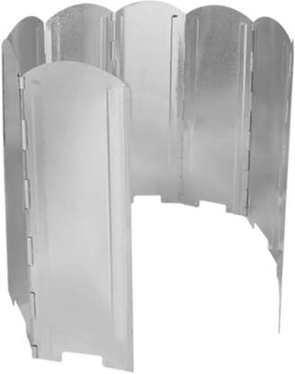 BHAJANSHREE Folding 8-Panel Wind Shield Splatter Guard Flint Fire Starter