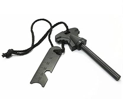HUSB Outdoor Camping Survival Magnesium Flint Scraper Stone Fire Starter Lighter Kit Flint Fire Starter Striker Included
