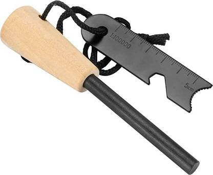 JMALL ™Friendly Wood Handle Flint fire starter Sparking Ferrocerium Magnesium Flint Fire Starter Striker Included