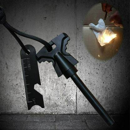 Nexshop Outdoor Camping Survival Magnesium Flint Scraper Stone Fire Starter Magnesium Magnesium Fire Starter Striker Included