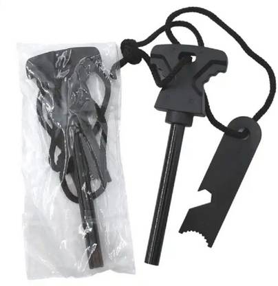 JMALL Fire Starter,Survival Fire Maker Serrated Edge with Bottle Opener Magnesium Flint Fire Starter Striker Included