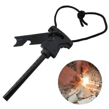 Iris Grape ® Magnesium Rod with Opener, Fire Starter for Survival Tool, Camping, Hiking Flintsteel & Magnesium Fire Starter