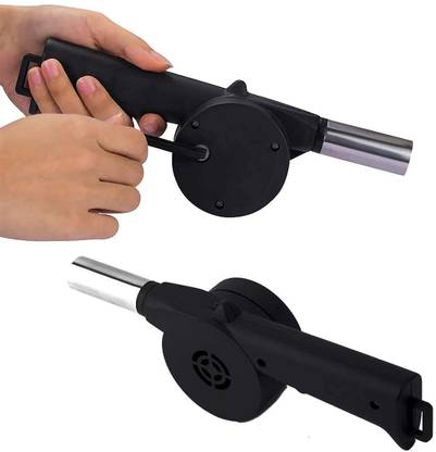 PAVITYAKSH BBQ AIR FAN Outdoor Cooking BBQ Fan Air Blower Flint Fire Starter Striker Included