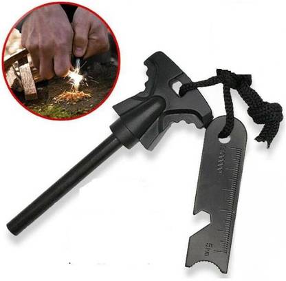 frokht Match Flint Spark Fire Starter Magnesium Rod for Outdoor Camping Survival Tool Flintsteel & Magnesium Fire Starter Striker Included