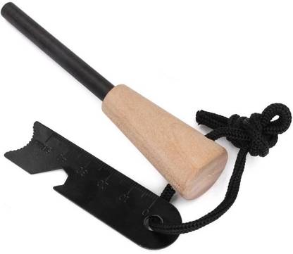 Gabbar ™Magnesium Portable Magnesium Rod Flint Stone Fire Starter with Wooden Flint Fire Starter Striker Included