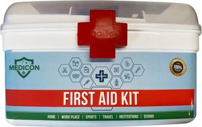 MEDICON Medicine Storage Box And Family Emergency Medical (Large) First Aid Kit