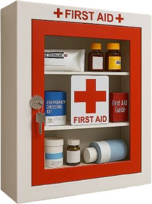 PATHOS INDIA Wall Mounted First Aid Box Medical Emergency Medicine Organizer First Aid Kit