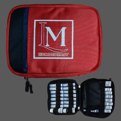 LM HOMOEOEASY Homoeopathy kit (EMPTY) RED First Aid Kit