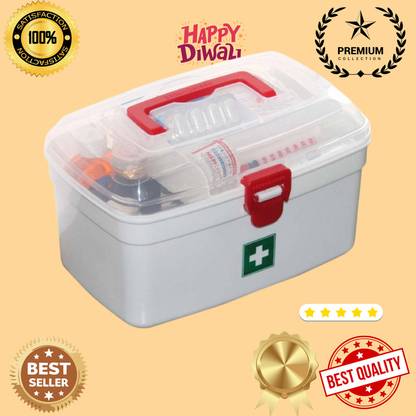 MOIRA INTERNATIONAL Hiyan Rectangular Medicine Box, Medical Box, First aid Box, MultiPurpose Box_M37 First Aid Kit