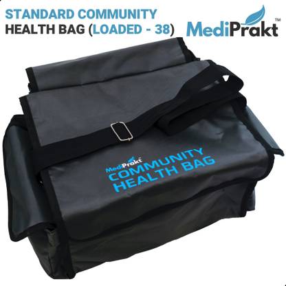 MediPrakt | Standard COMMUNITY HEALTH BAG | Loaded 38 Items | First Aid Kit