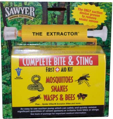 Sawyer Venom Extractor & Suction Pump Kit for Snake Bite, Bee, Wasp, & Mosquito Stings First Aid Kit