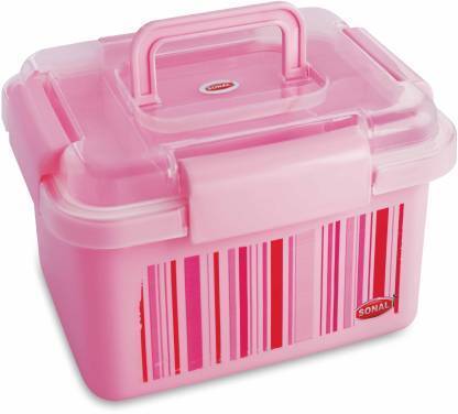 PLJHA First Aid Box Plastic Pink First Aid Kit