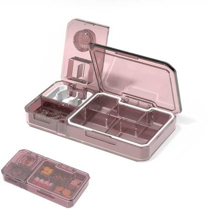 Lufarp 3 in 1 Multi-Functional Pill Cutter, Portable Travel Small Pill Box Multifunctional Medicine Kit with Sharp Cutter MANUAL PILL CUTTER