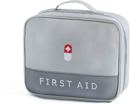 HANDCUFFS First Aid Bag Emergency Medicine Bag For Home Office TravelSport&BackpackingGrey First Aid Kit