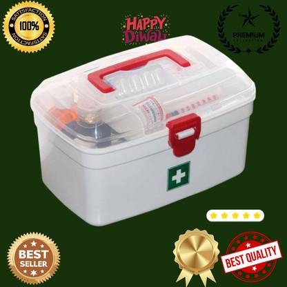 MOIRA INTERNATIONAL Hiyan Rectangular Medicine Box, Medical Box, First aid Box, Multi Purpose Box_M3 First Aid Kit