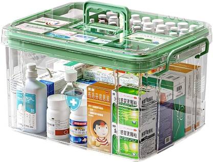 KREPS Premium Small Multi-Layer Medical Storage Box First Aid Kit